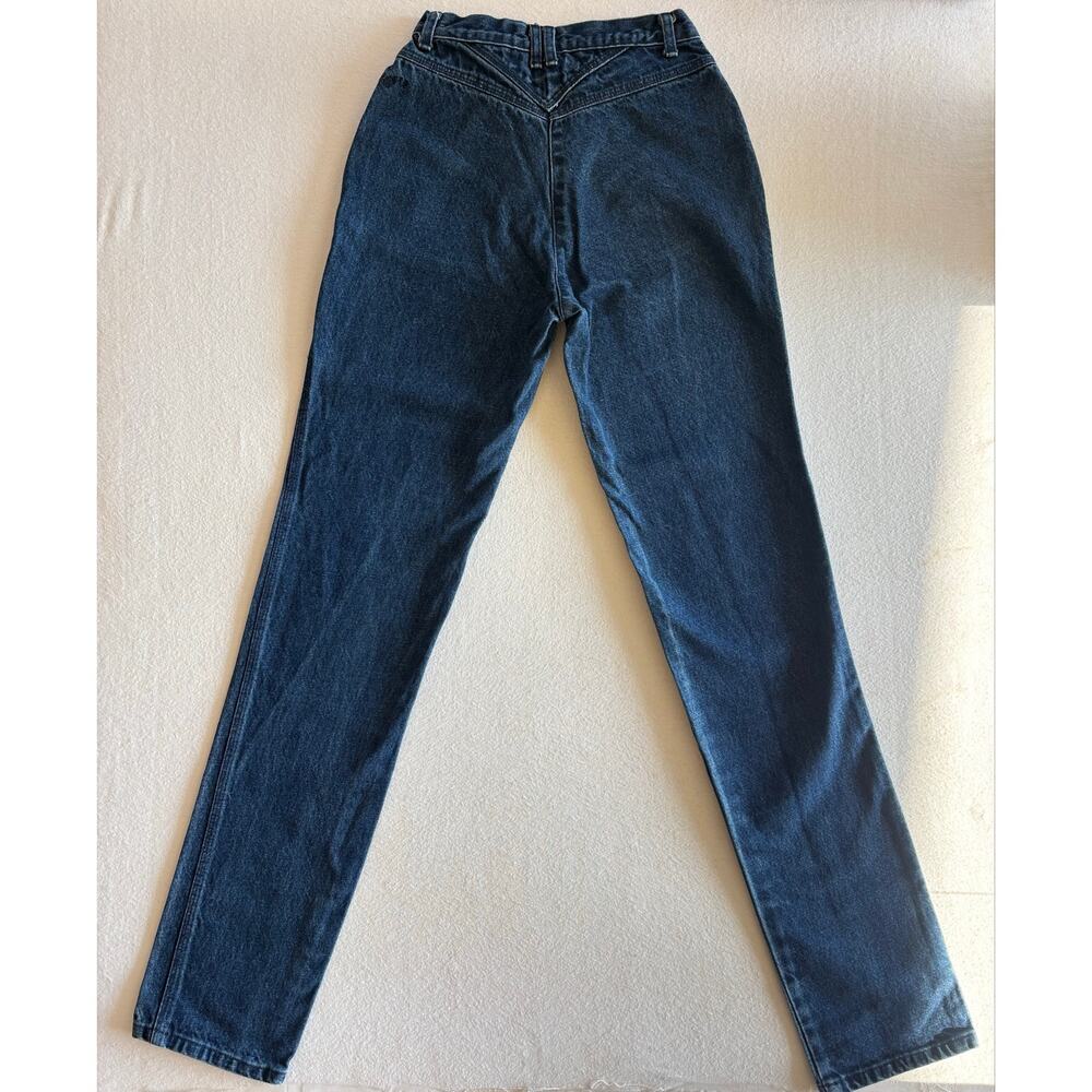 Vintage 80s Western Roper Bareback Blue Jeans Womens Size 9 Made in USA Cowgirl